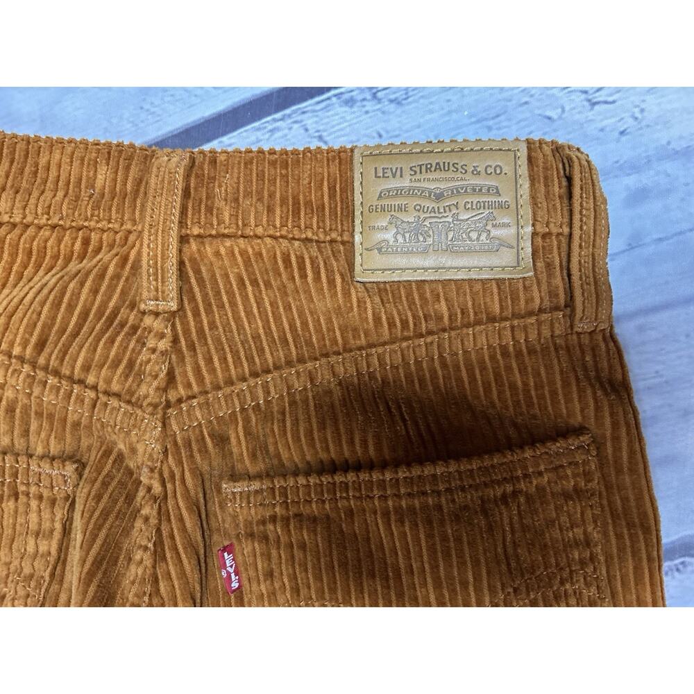 Levi’s Premium Ribcage Wide Leg Corduroy Pants Womens 28 High Rise Boho Hippie - Picture 7 of 8